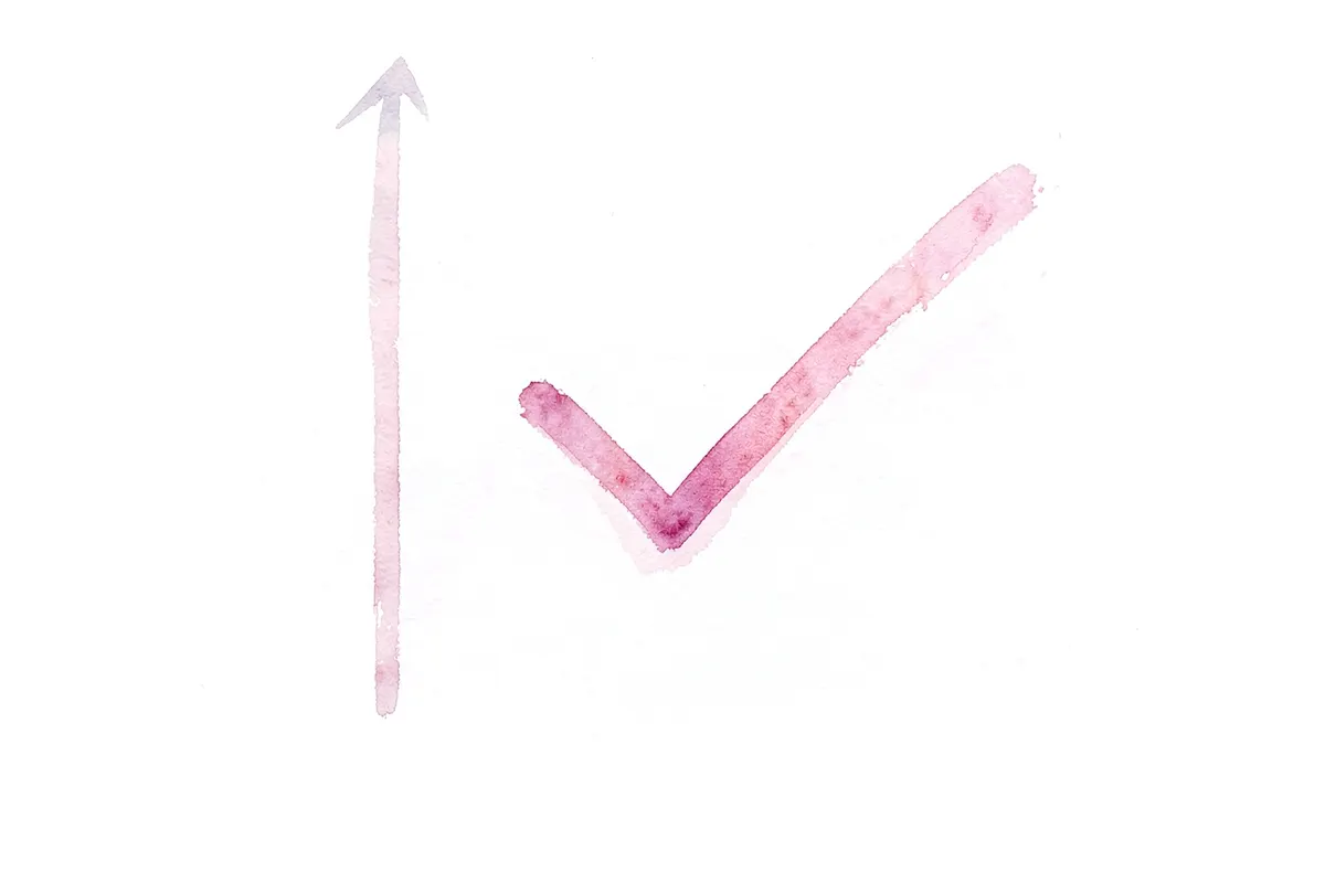 Ilustração de um gráfico simples mostrando a queda de níveis hormonais ao longo do tempo.