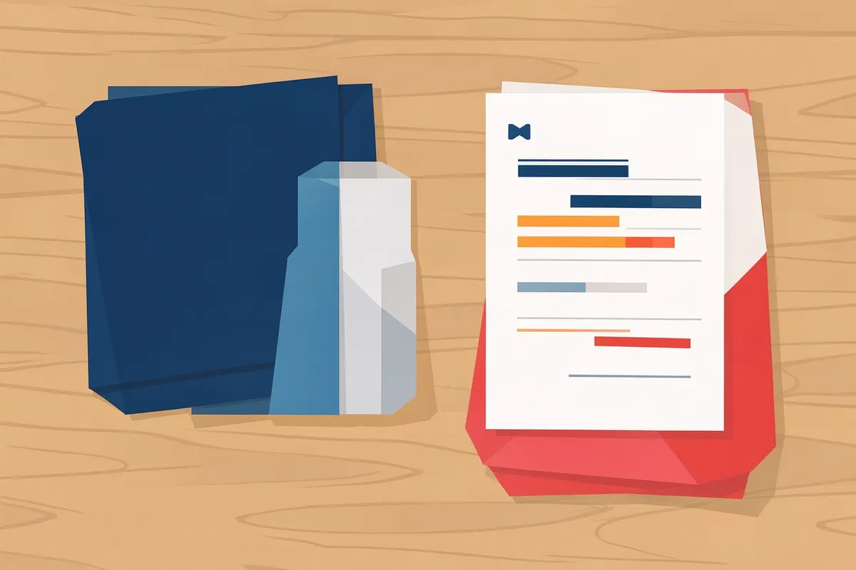 Documentos e carimbos sobre uma mesa, simbolizando licenças e alvarás.