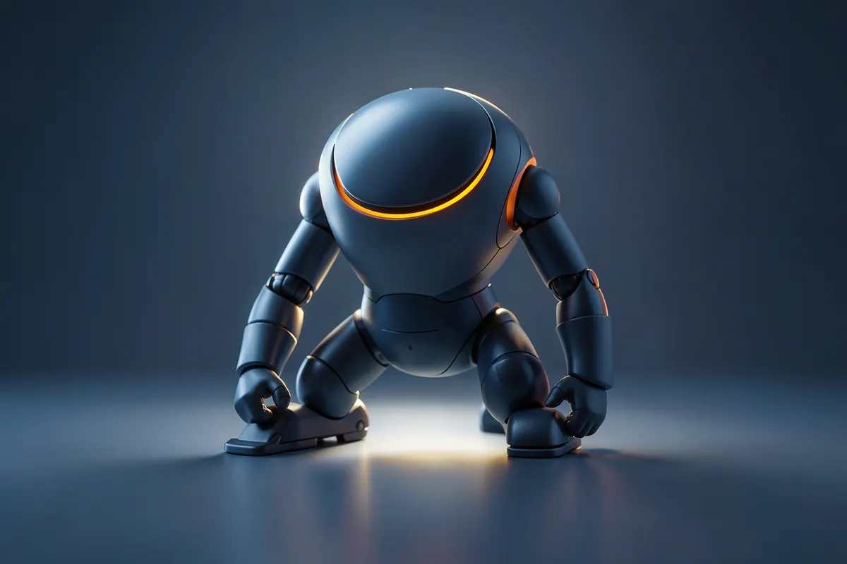 Representação visual de um robô de busca rastreando páginas de um site.