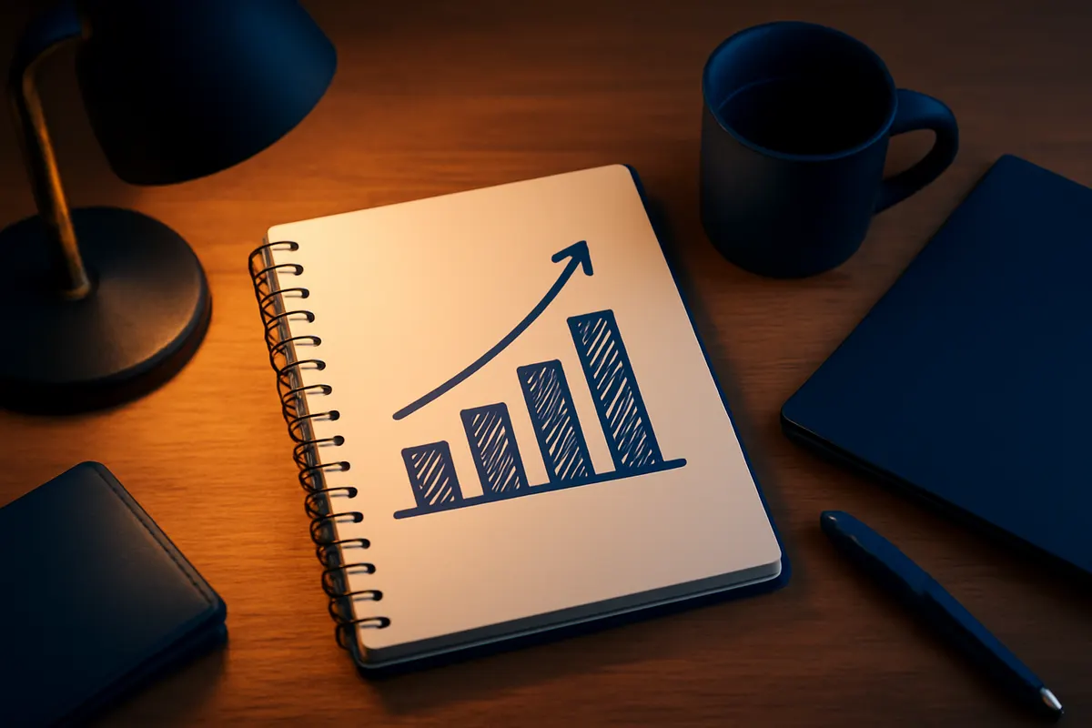 conclusão sobre marketing para e-commerce com gráfico ascendente