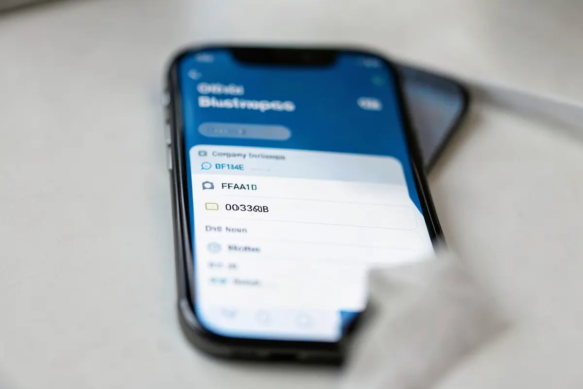 Tela de configuração do WhatsApp Business com campos para preencher informações da empresa.