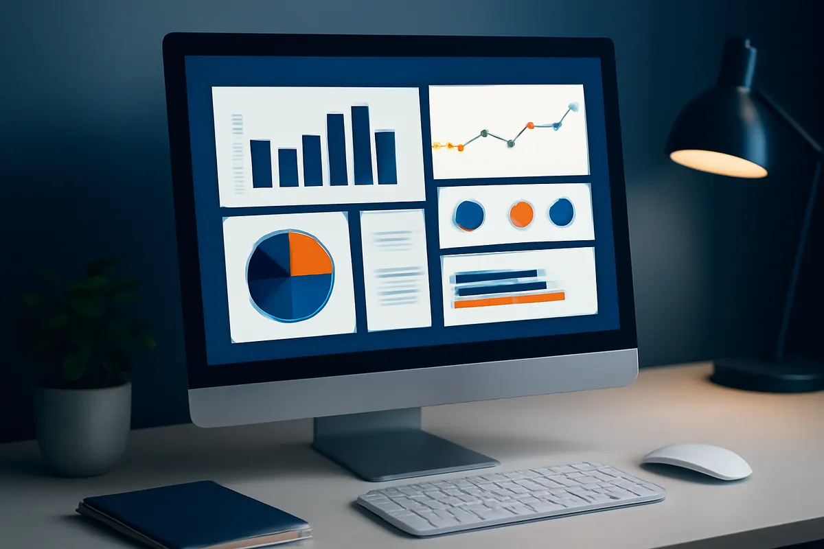 métricas de sucesso no social selling, dashboard com gráficos