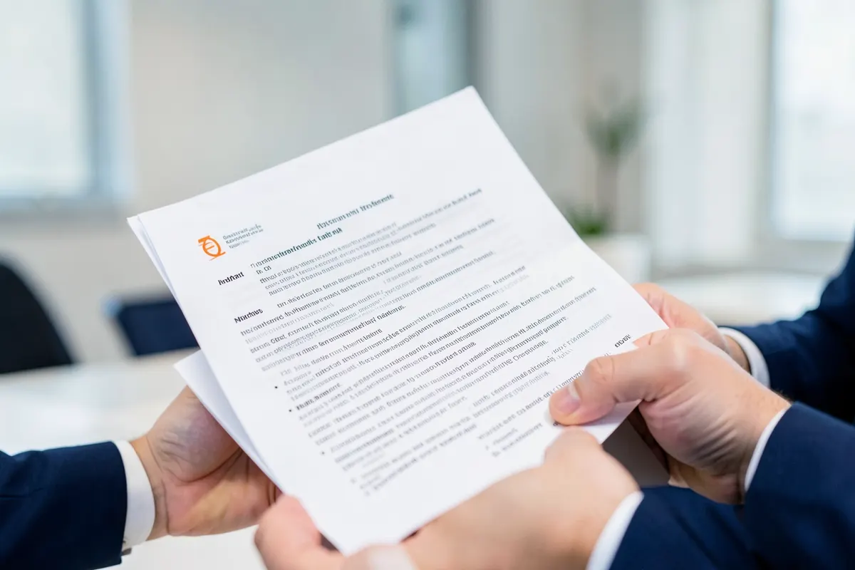 Advogado analisando documentos em uma mesa