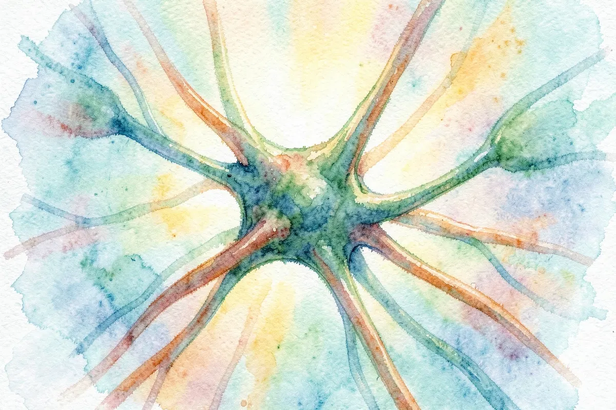 Uma representação abstrata de neurônios e conexões cerebrais, sugerindo atividade neurológica.