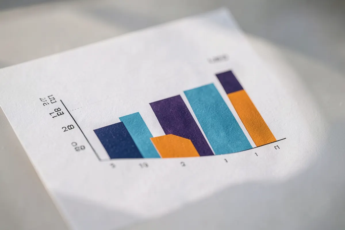 Gráfico de barras mostrando aumento de indicadores de saúde mental em ambiente corporativo.