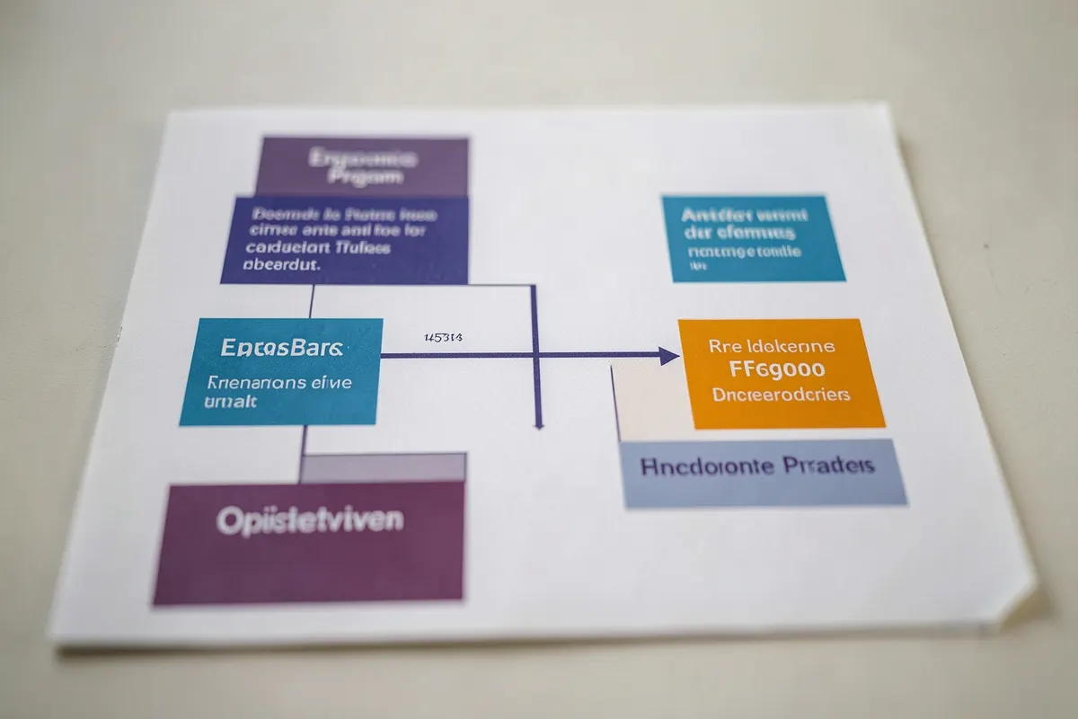 Diagrama de fluxo mostrando a definição e os objetivos de um programa de ergonomia