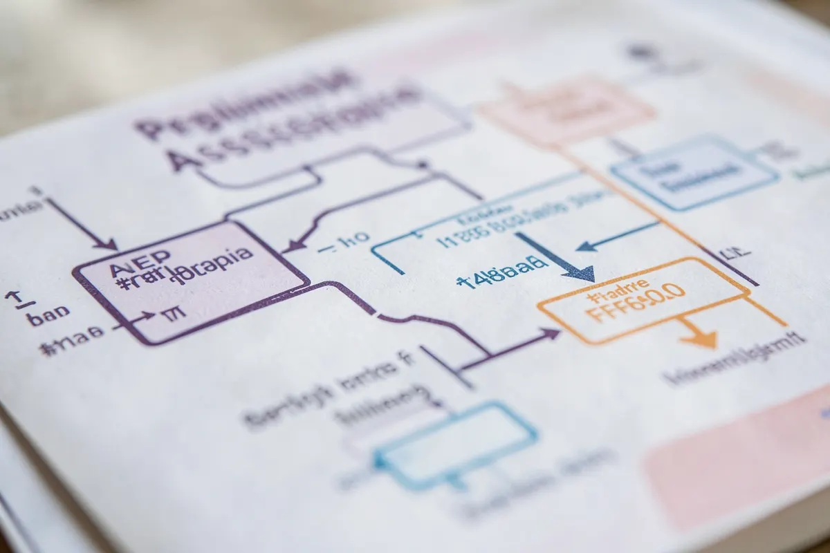 Fluxograma simples ilustrando as etapas de uma Avaliação Ergonômica Preliminar (AEP), com caixas de texto e setas.