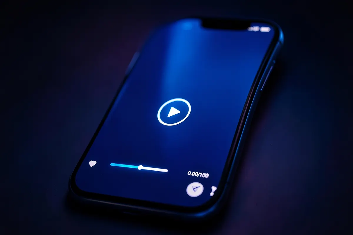 Tela de celular mostrando o novo formato de vídeo vertical do Instagram Reels com ícones de interação.