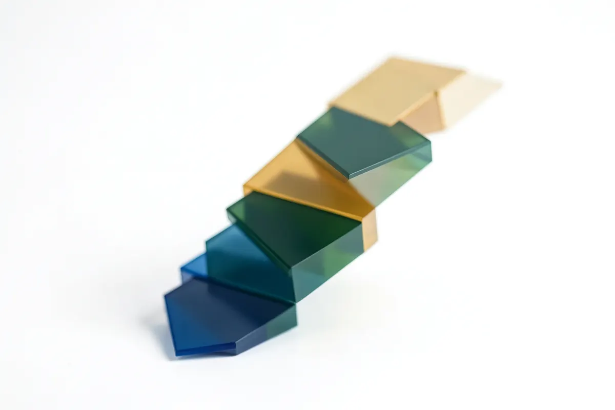 Gráfico abstrato de linhas ascendentes em tons de azul e verde sobre um fundo branco, representando progresso.