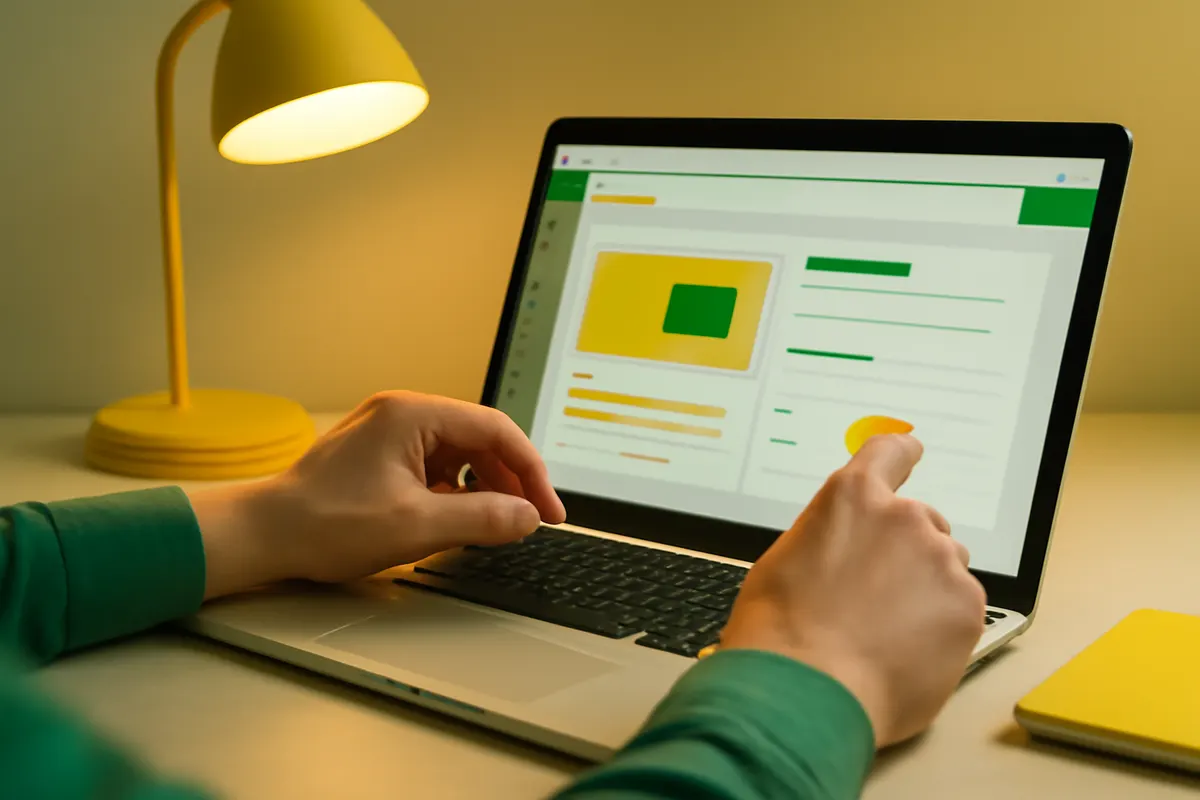 Como aplicar o que aprendeu em tráfego pago: profissional configurando campanha de anúncios em um notebook.