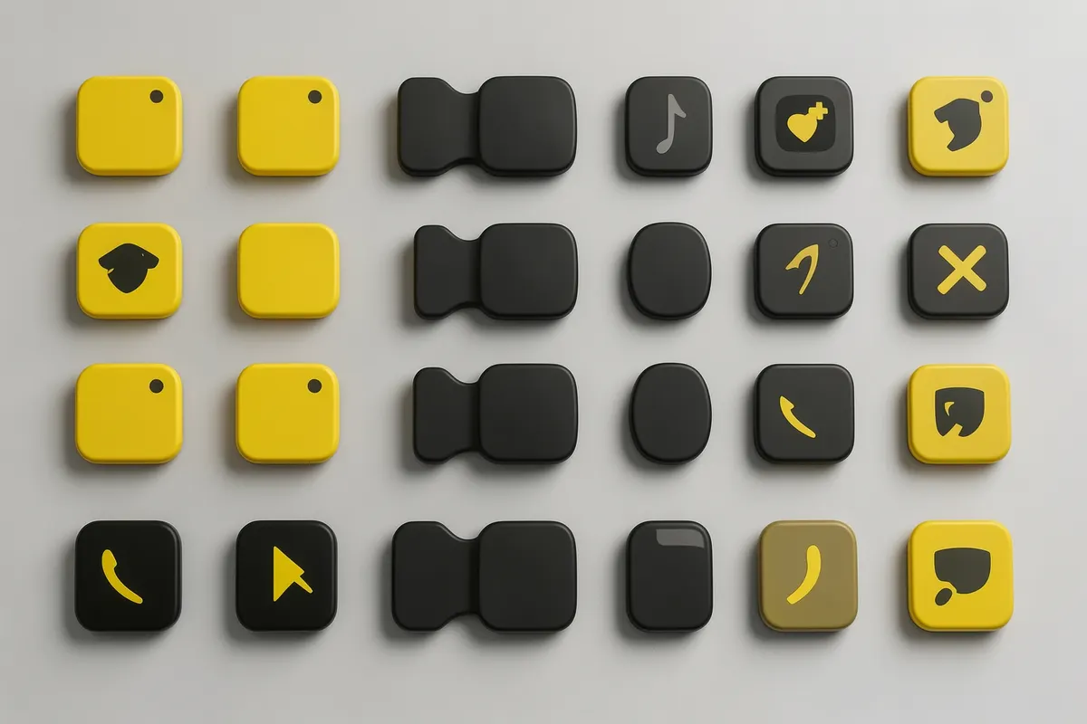 Variedade de ícones representando diferentes formatos de anúncios do TikTok, como vídeo e imagem.