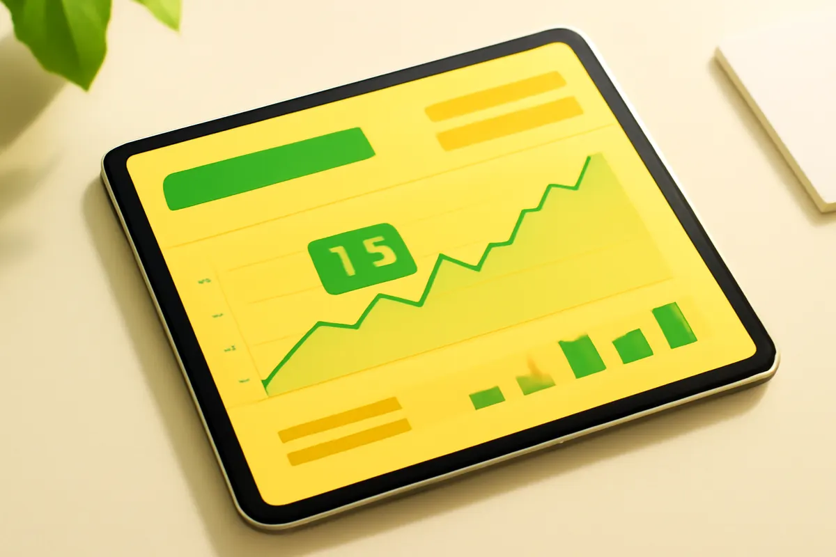Gráfico de custo por mil impressões (CPM) em um relatório digital.