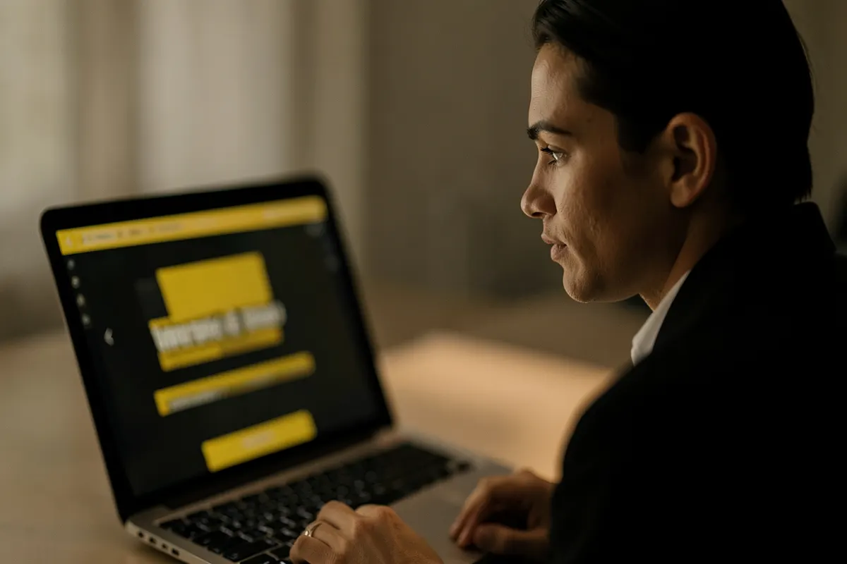 Curso de tráfego pago: pessoa assistindo a uma aula online.