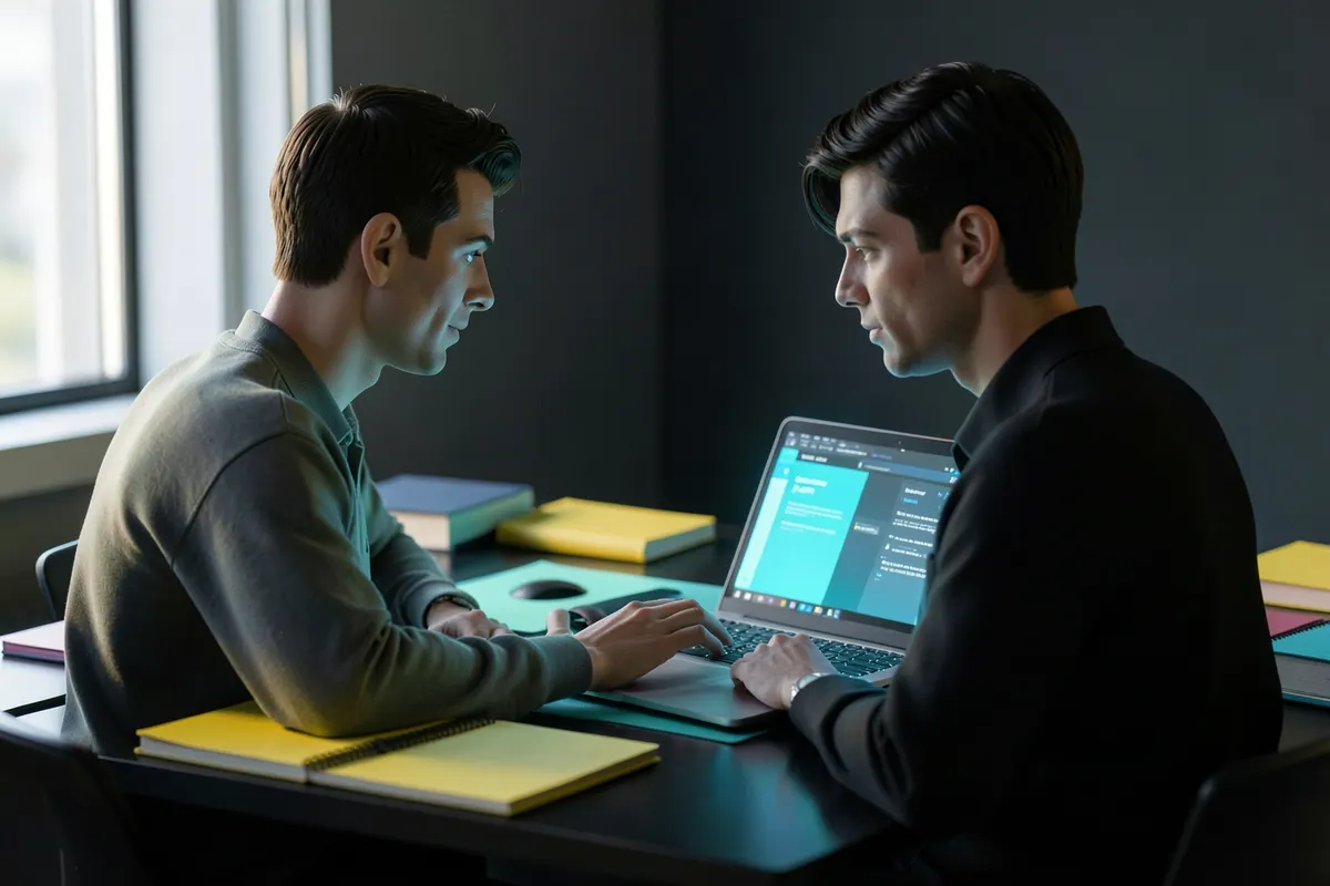 Pessoa pesquisando em um laptop sobre cronogramas de estudos para o Enem
