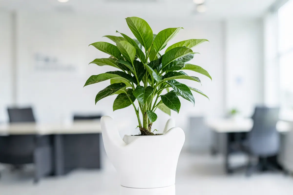 Uma planta crescendo em uma mão, simbolizando a implementação e o crescimento de um sistema ERP em uma empresa.
