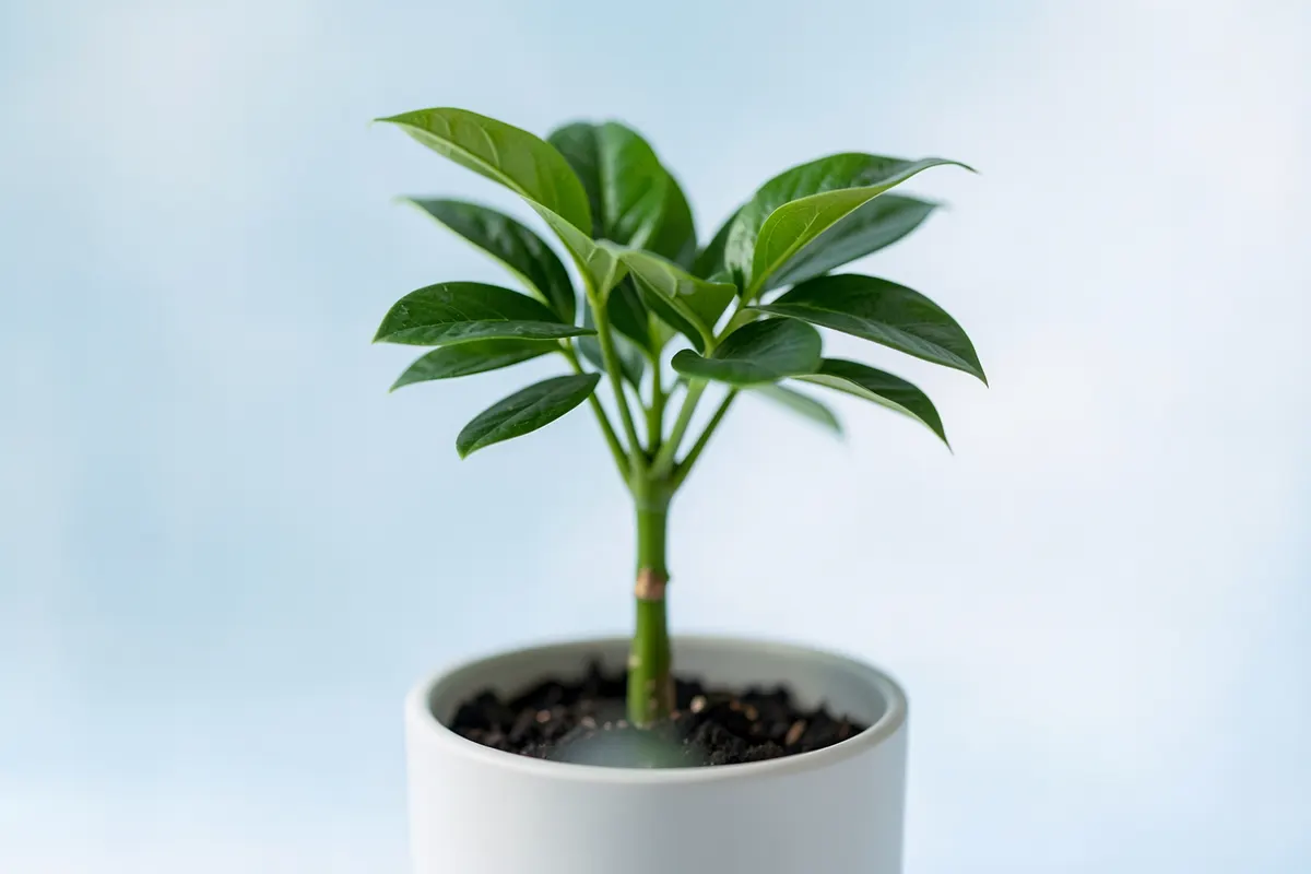 Uma planta crescendo em um vaso, simbolizando o crescimento de um negócio.