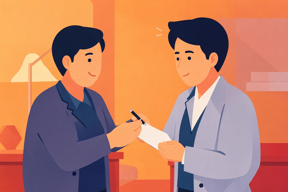 Uma pessoa consultando um médico sobre um tratamento de emagrecimento injetável.