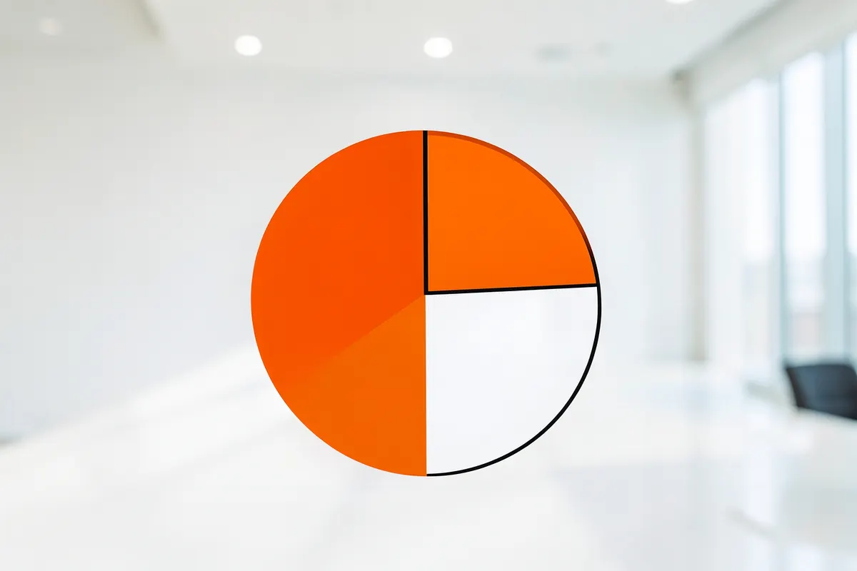 Gráfico de pizza mostrando a divisão de leads por origem, com cores vibrantes e fundo claro.