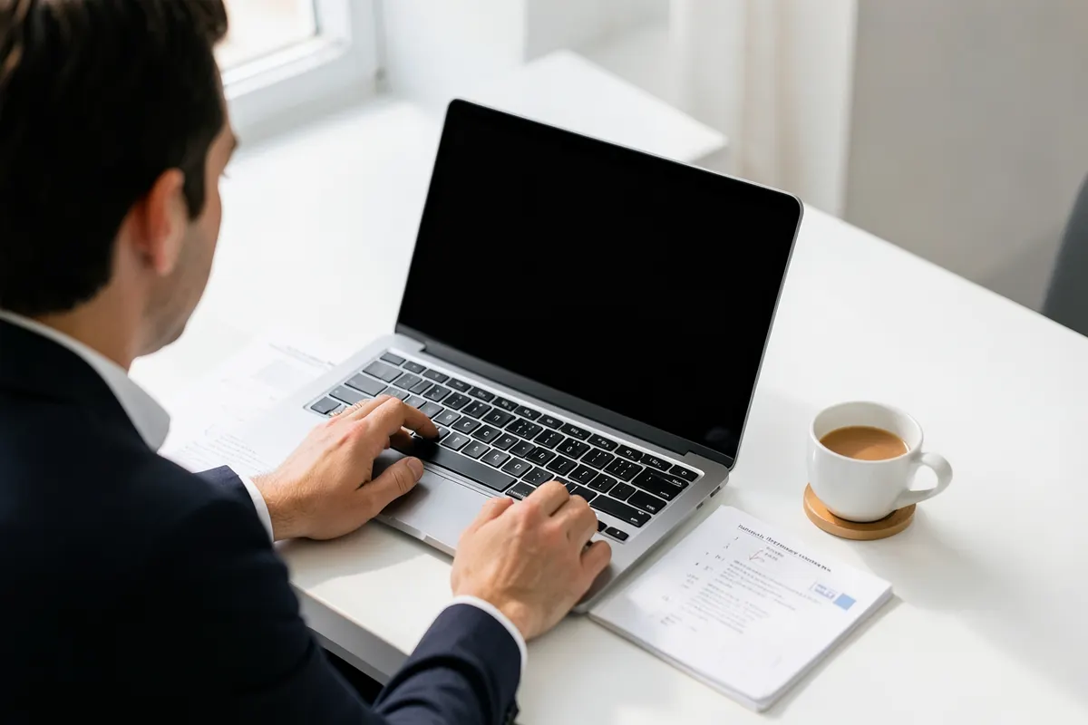 Pessoa estudando e aprendendo sobre gestão de tráfego pago online
