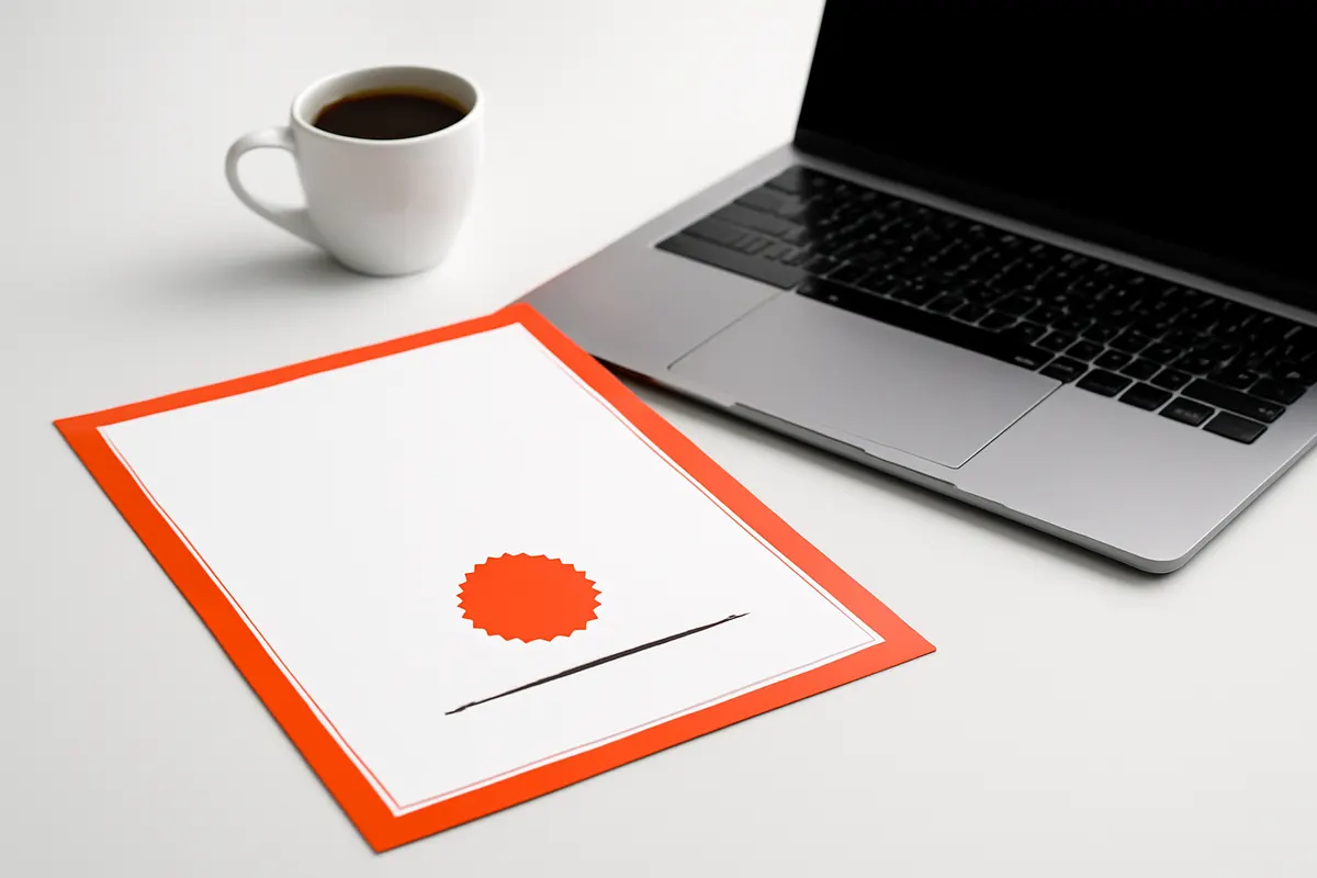 certificado de curso de marketing digital em mesa de escritório