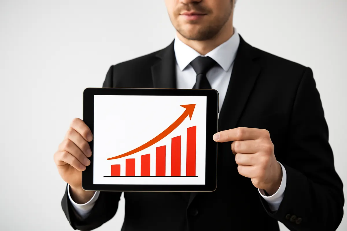 gráfico de crescimento de salário de profissional de marketing digital